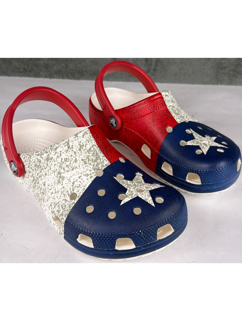 Crocs TEXAS FLAG Comfort Slide Clog Sandals 206518 Unisex size M7/W9